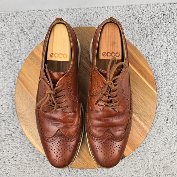 Cole Haan Mens 10.5M Original Grand Brown Woodbury Long Wingtip Casual Oxford - Picture 5 of 12